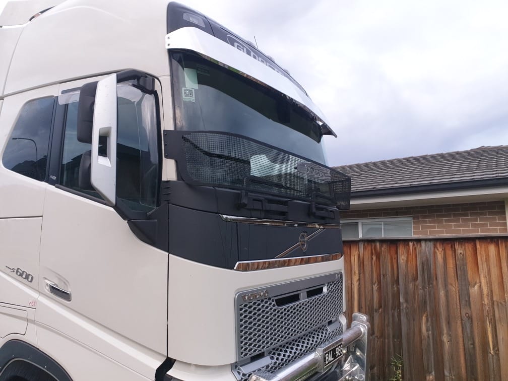 Stainless Steel Sun Visor Boltless To Suit Volvo FH/FM Late Model