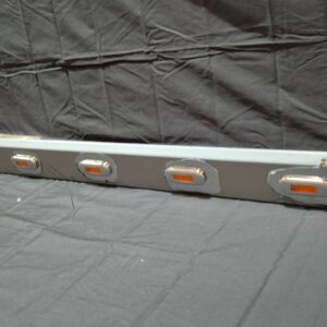 Stainless Steel Tank Skirt D Shape 1332mm 6 Amber LED To Suit Mack/Volvo
