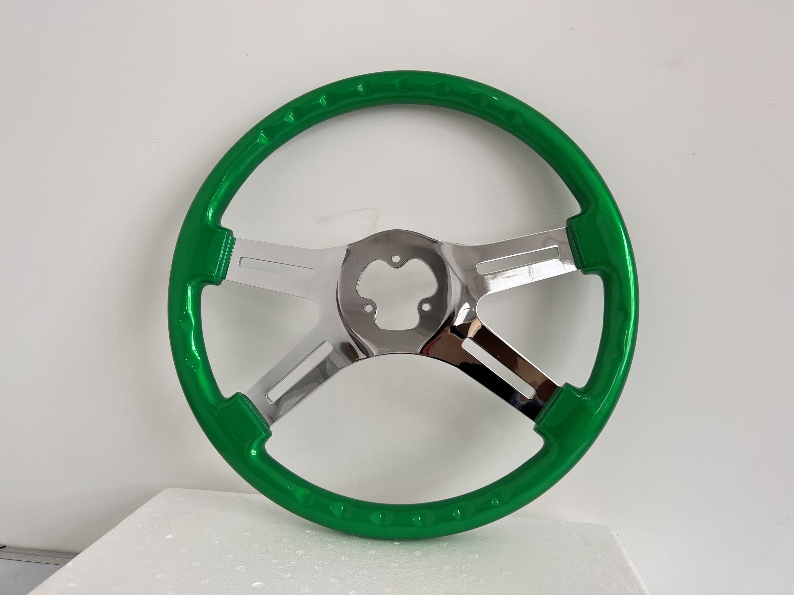 Steering Wheel 4 Spoke Straight Green