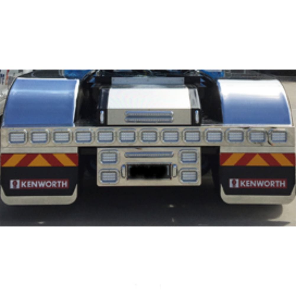 Stainless Steel Underslung Light Bar 13 Rectangular Light Holes
