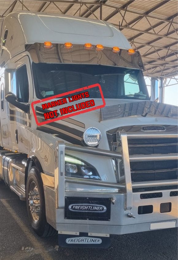 Stainless Steel Sun Visor 17" Drop Visor To Suit Freightliner Cascadia