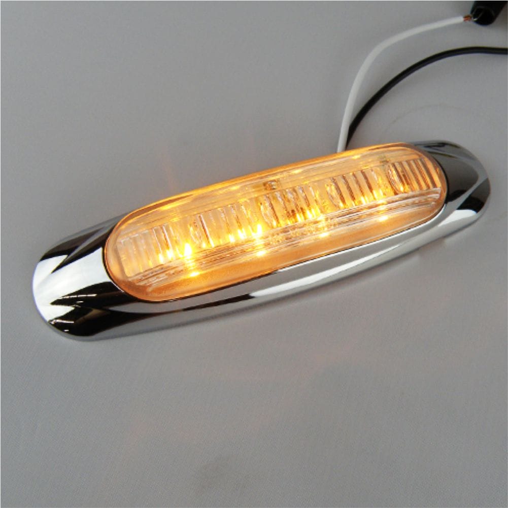 LED Light 4 Diode Clear/Amber Multi Volt