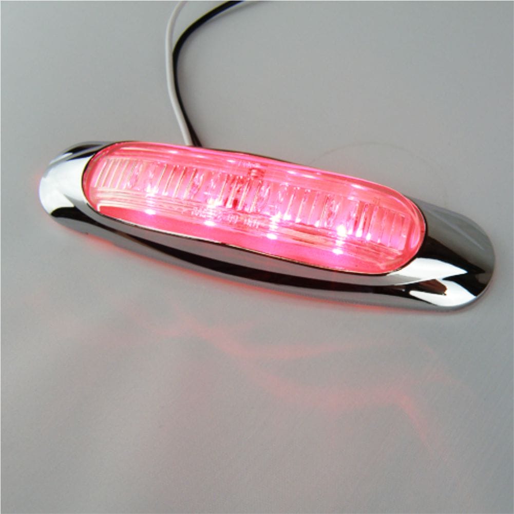LED Light 4 Diode Clear/Red Multi Volt