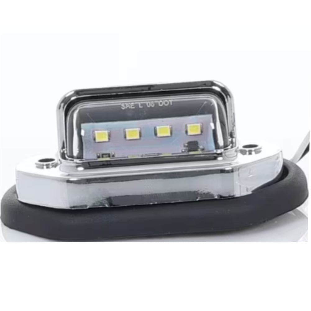 LED Multi Volt License Plate Light Chrome
