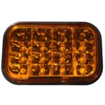LED Multi Volt Rectangle Amber Indicator