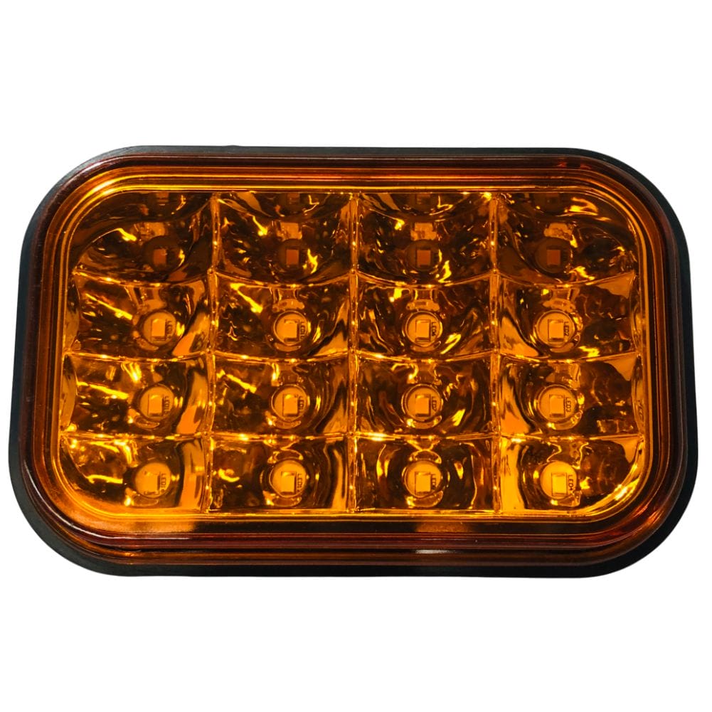 LED Multi Volt Rectangle Amber Indicator