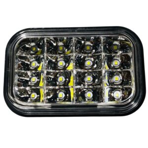 LED Multi Volt Rectangle Clear Reverse