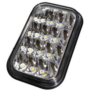 LED Multi Volt Rectangle Clear/Amber Indicator