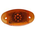 LED Multi Volt Amber Oval Marker
