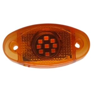 LED Multi Volt Amber Oval Marker