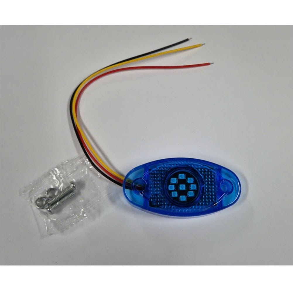 LED Multi Volt Blue Oval Marker
