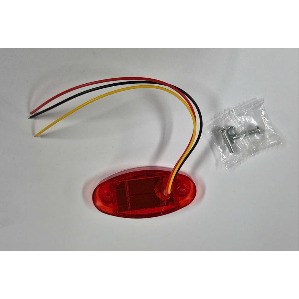 LED Multi Volt Red Oval Marker