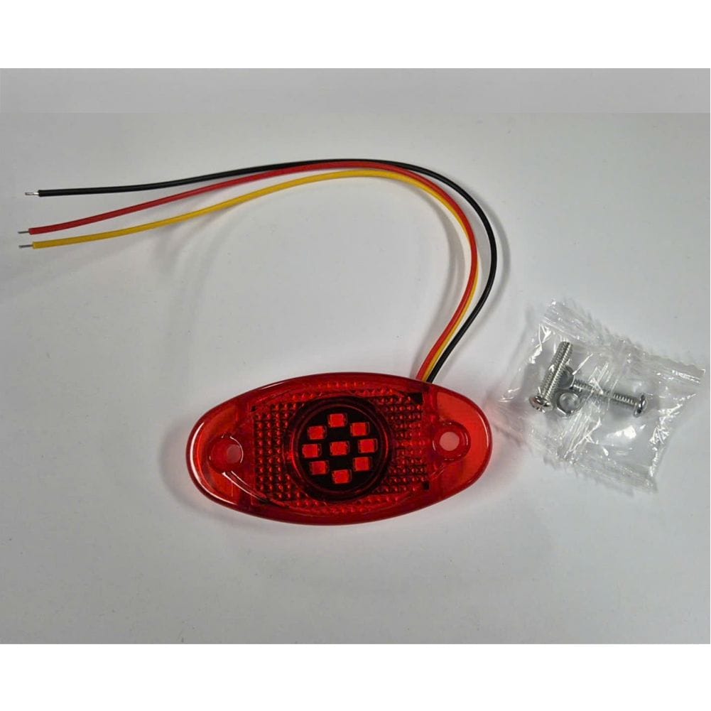 LED Multi Volt Red Oval Marker