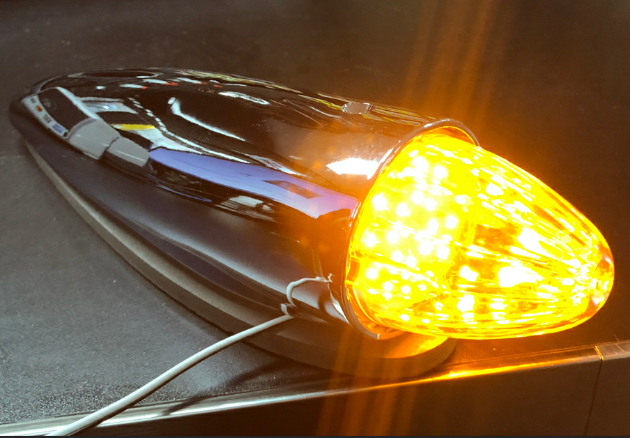 LED Multi-Volt Torpedo Roof Light Clear/Amber