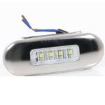 LED Multi-Volt Clear/Amber Flush Mount with Stainless Steel Trim