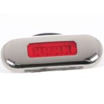 LED Multi-Volt Red Flush Mount with Stainless Steel Trim