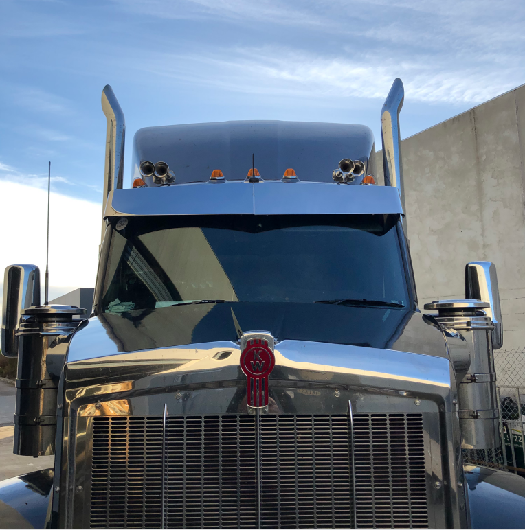 Stainless Steel Sun Visor 12 Inch Boltless To Suit Kenworth T360/T610/T610 SAR