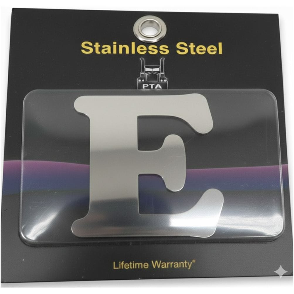 Stainless Steel Letter E