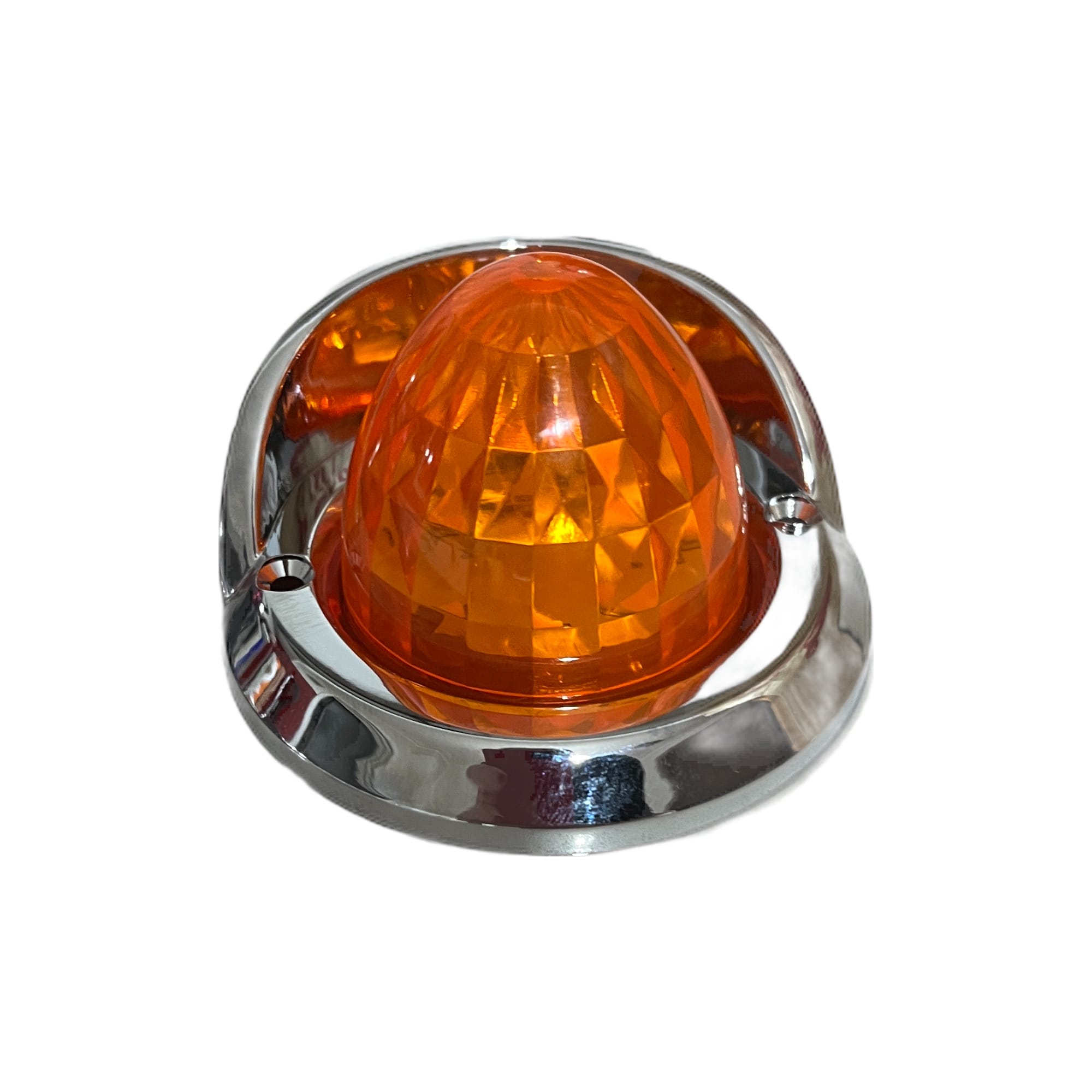 LED Light 2 Inch Round Torpedo Amber Multi-Volt