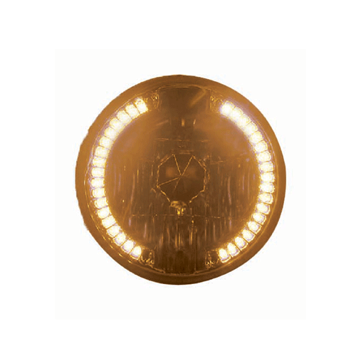 LED Angel Eye 7 Inch Headlight Clear/Amber