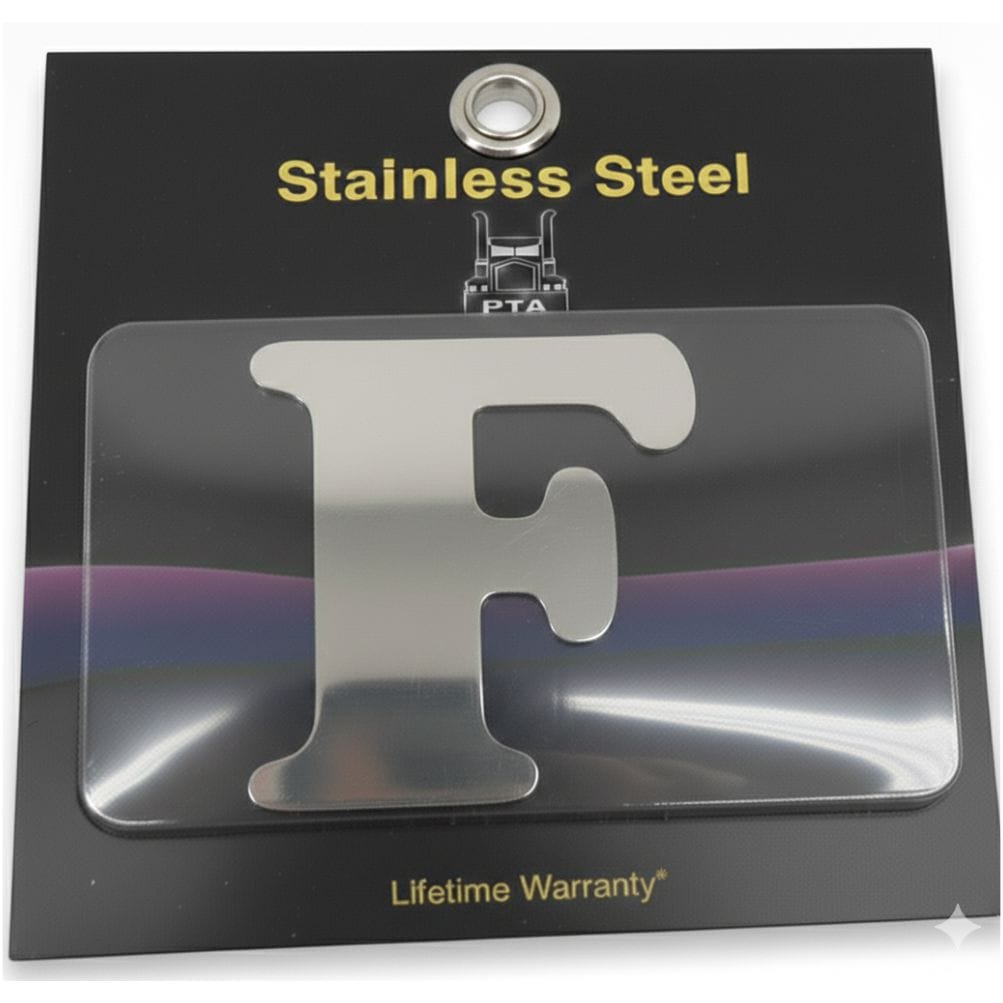 Stainless Steel Letter F