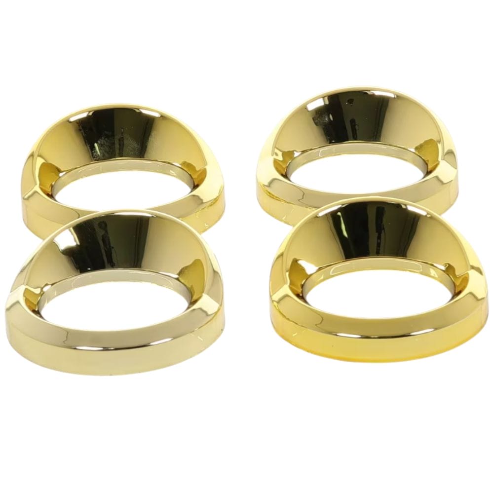 Kenworth Gauge Cover Visor small gold 4 pack gauge trim