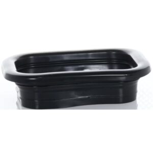 Grommet Rubber Rectangular Black