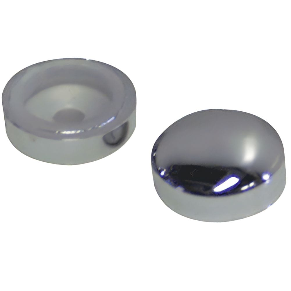 Screw Covers Snap On Dome 14mm Chrome 10 pack