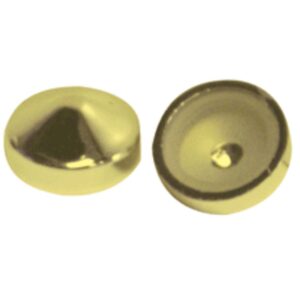 Screw Covers Snap On Pointed 14mm Gold 10 pack