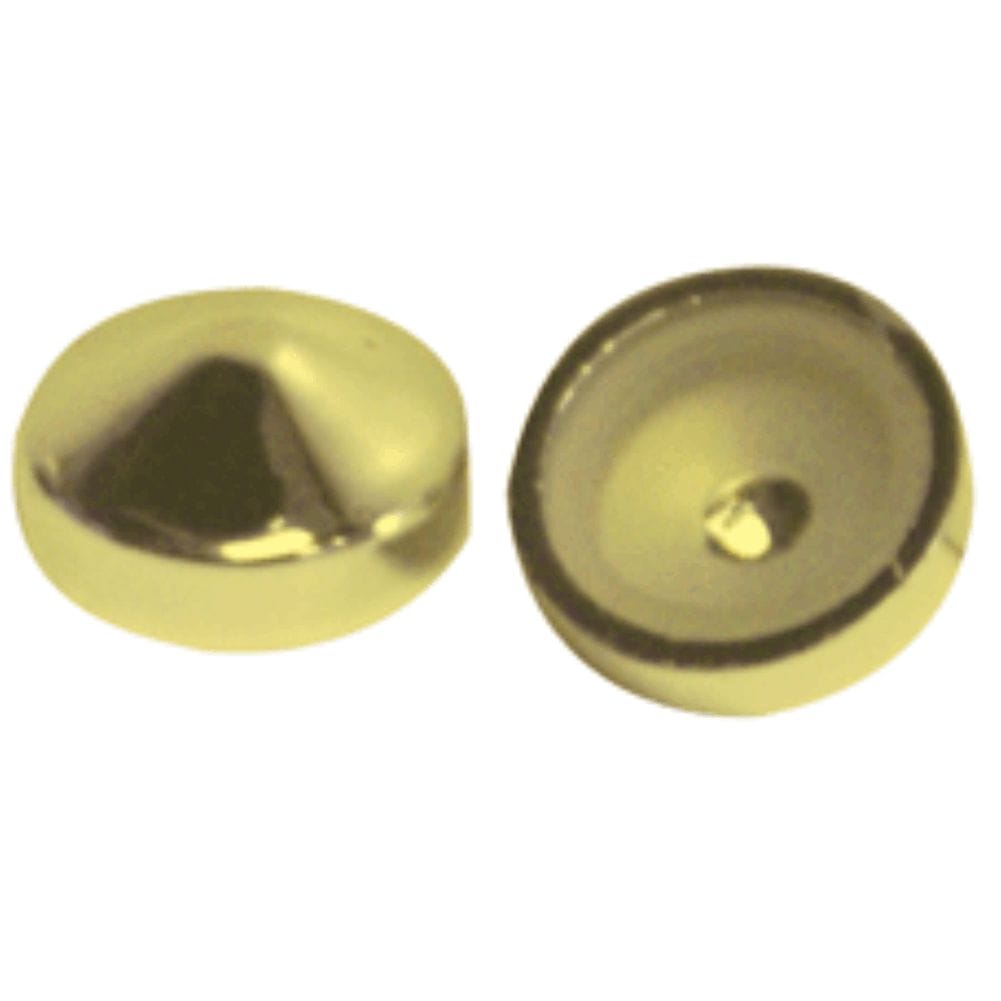Screw Covers Snap On Pointed 14mm Gold 10 pack