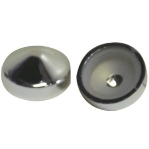 Screw Covers Snap On Pointed 16mm Chrome 10 Pack