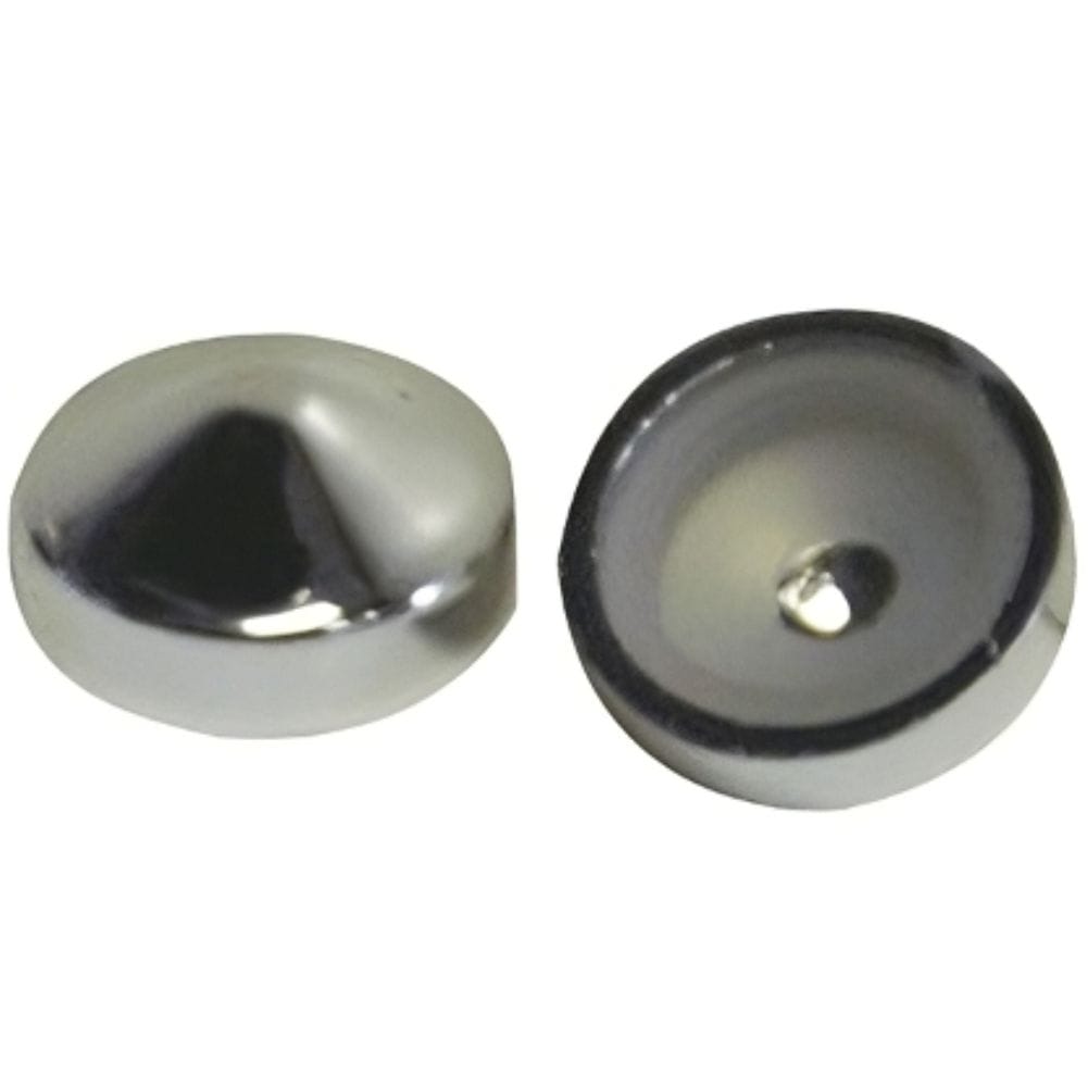 Screw Covers Snap On Pointed 16mm Chrome 10 Pack