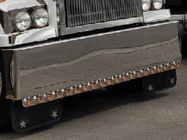 Stainless Steel Light Bar 2 Inch x 21 LED Amber 2400mm