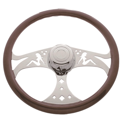 Steering Wheel 3 Spoke Girls Chrome