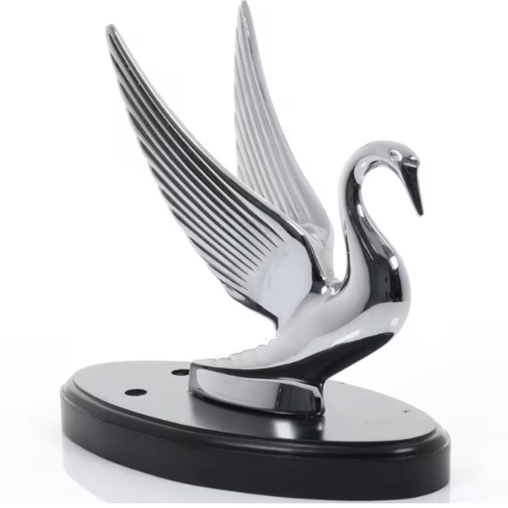 Chrome Bugler swan hood ornament for trucks