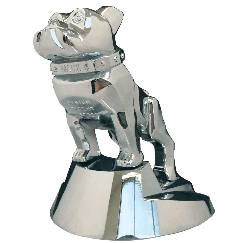 Chrome bull dog hood ornament for trucks