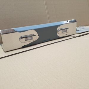 Stainless Steel Tank Skirt D Shape 450mm 2 Clear Amber LED To Suit Mack/Volvo