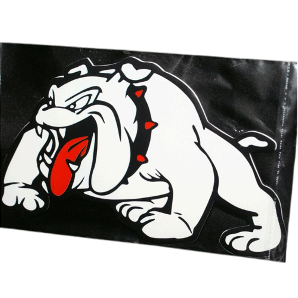 Sticker Bull Dog White Medium Pair