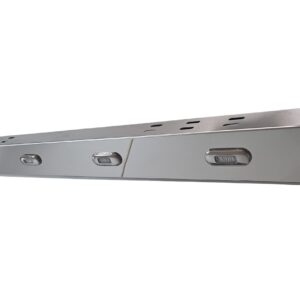 Stainless Steel Tank Skirt 1220MM 4 Clear Amber LED's Single To Suit Scania