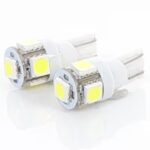 LED Globe 12 Volt T10 Wedge Multi Directional Clear Pair