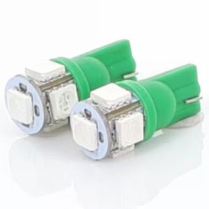 LED Globe 24 Volt Wedge Multi Directional Green Pair