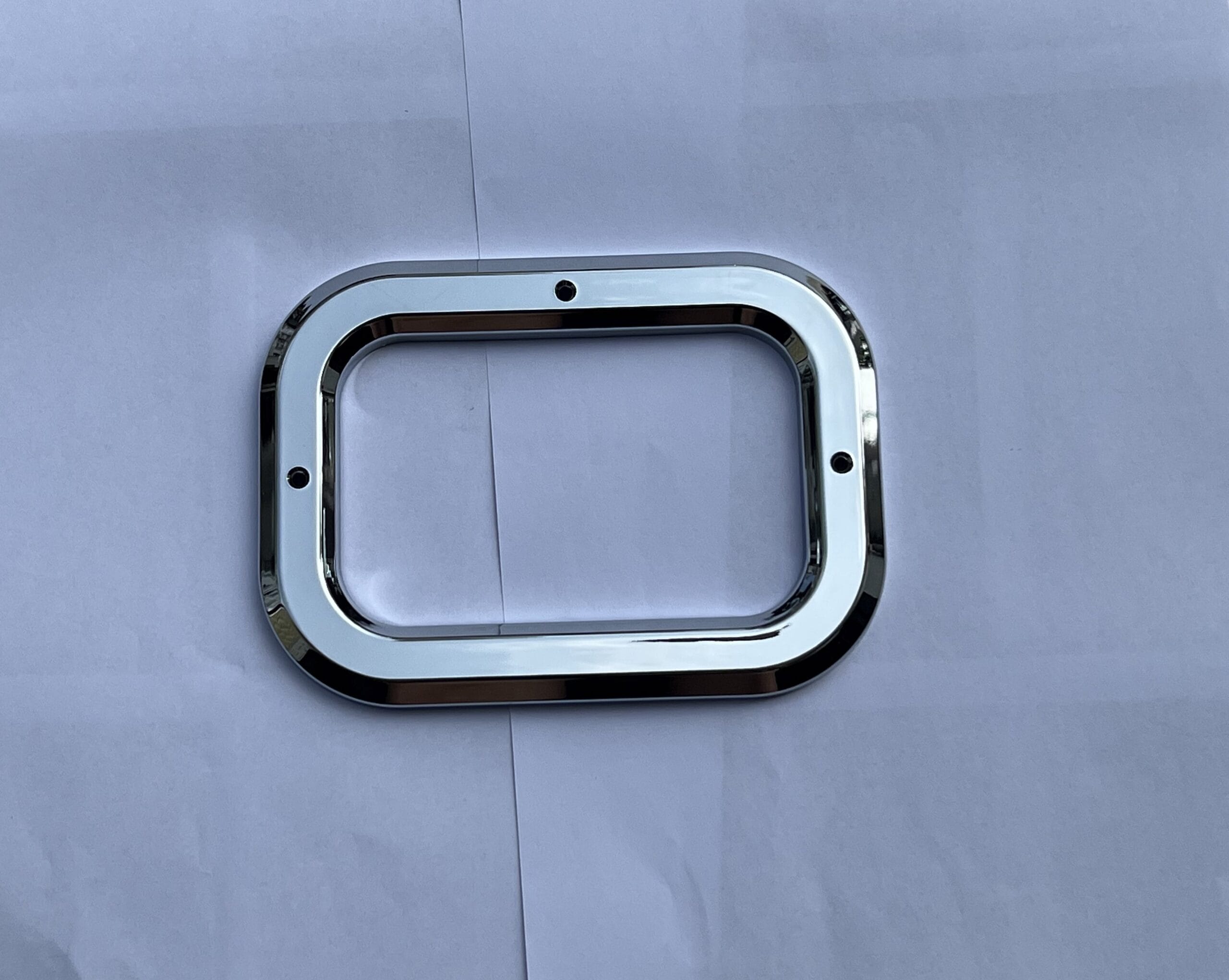 Light Cover Rectangle Chrome