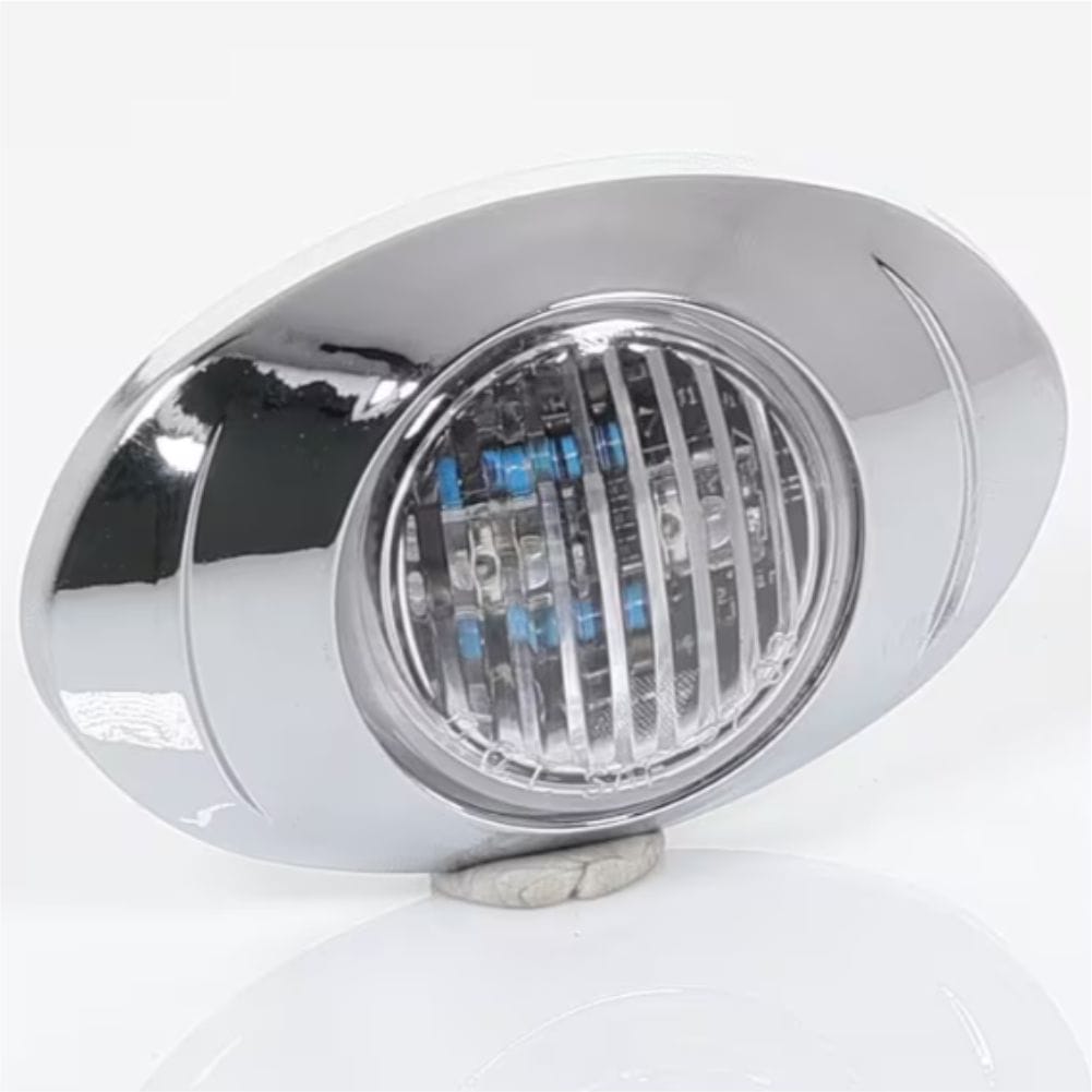 LED 12V Clear/Amber Egg Shape
