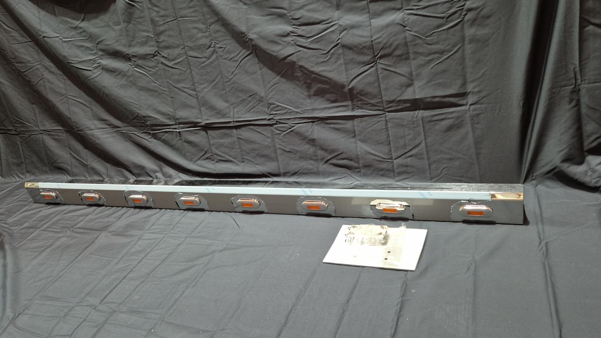 Stainless Steel Tank Skirt D Shape 1845mm 8 Amber LED To Suit Mack/Volvo
