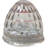LED Light 2 Inch Round Torpedo Clear/Amber Multi-Volt