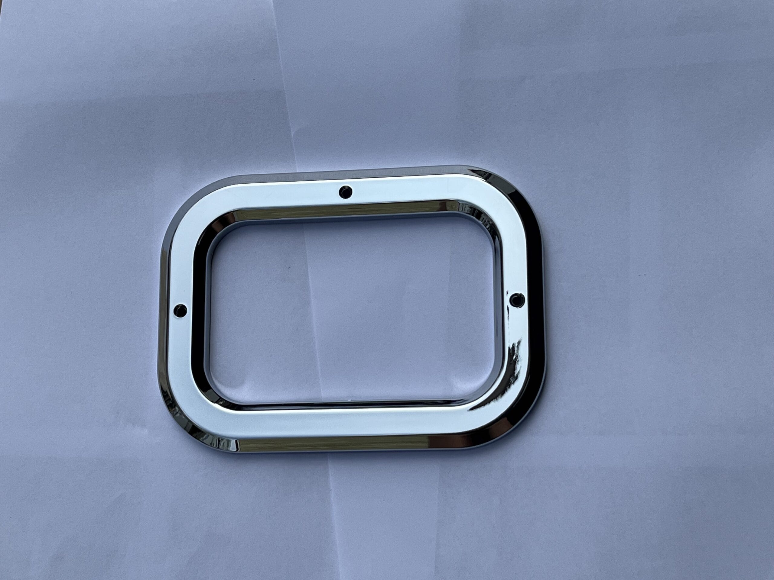 Light Cover Rectangle Chrome