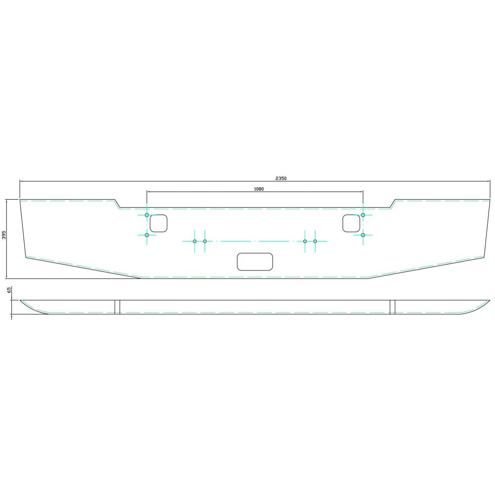 Stainless Steel Bumper Gold Wing Style