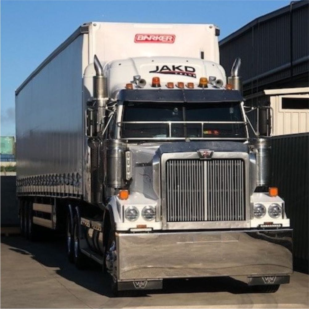 Stainless Steel Bumper Bar 25 Inch Curved End To Suit Western Star