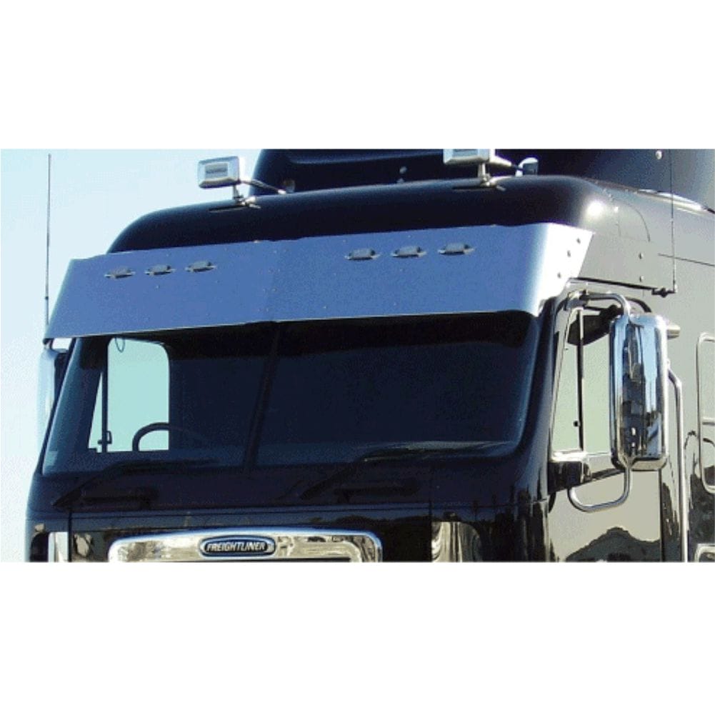 Stainless Steel Sun Visor 15 Inch With 8 Light Holes To Suit Freightliner Argosy