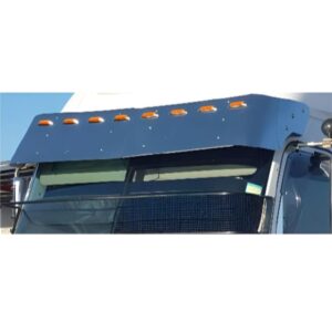 Stainless Steel Sun Visor 17 Inch To Suit Freightliner Century, Coronado, Columbia 3 Side Mount 6 Hole